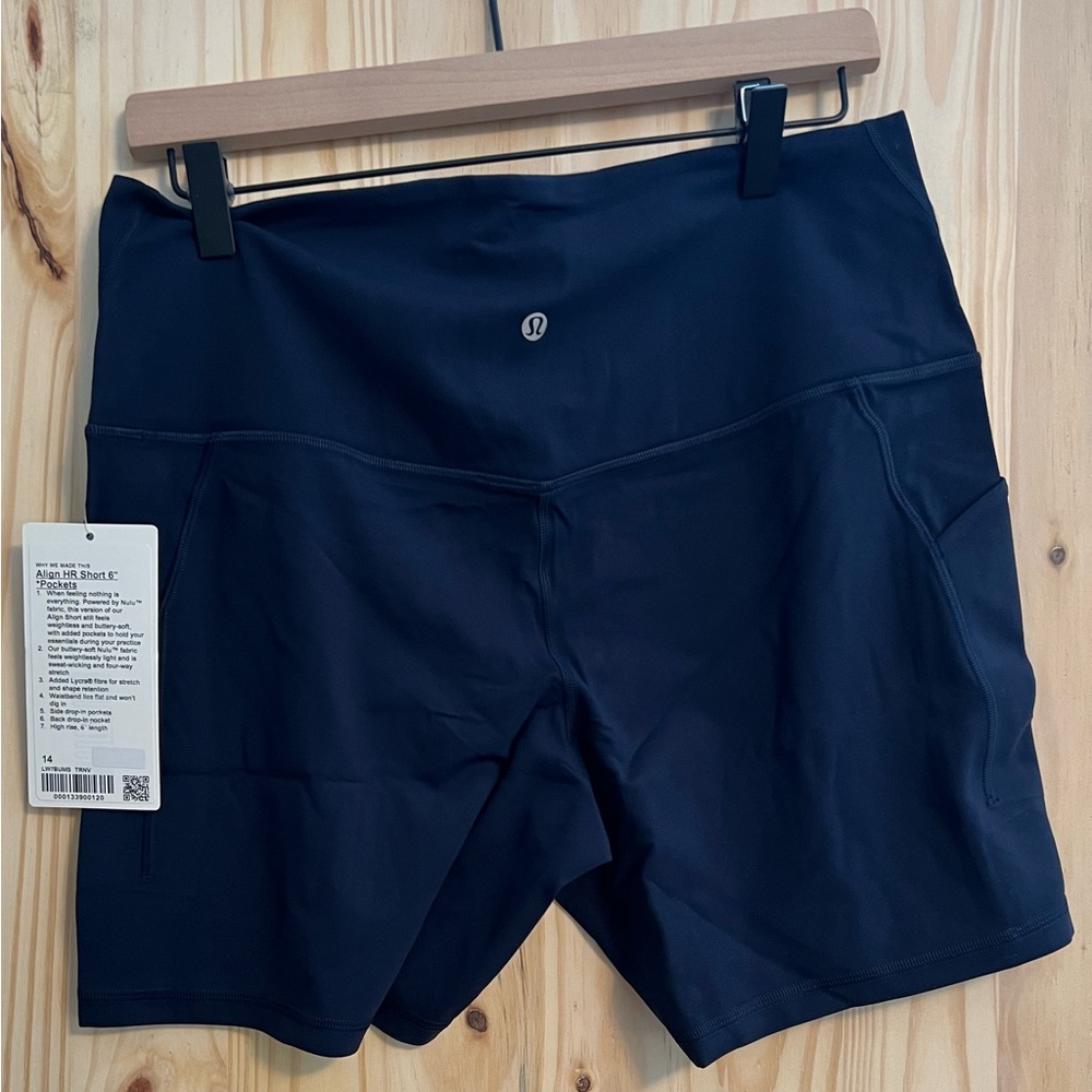 Lululemon Align High-Rise short with pockets. 6”. Size 14 NWT